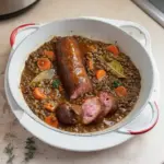 Marmite de lentilles à la saucisse de Morteau