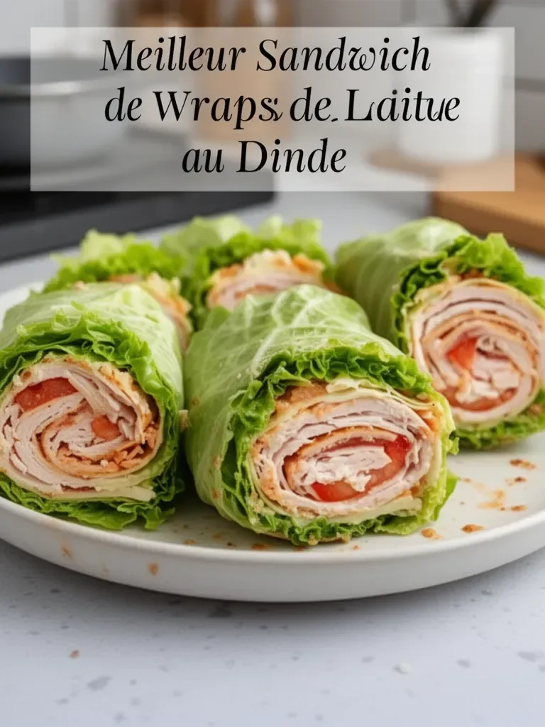 Meilleur sandwich de wraps de laitue au dinde