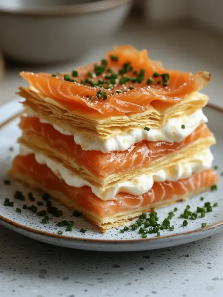 Millefeuille de Saumon Fumé et Mascarpone