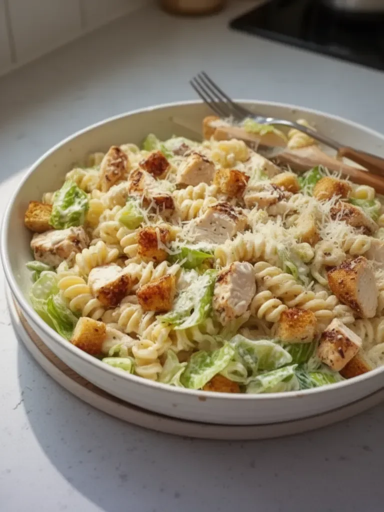 Pâtes au poulet crémeuses