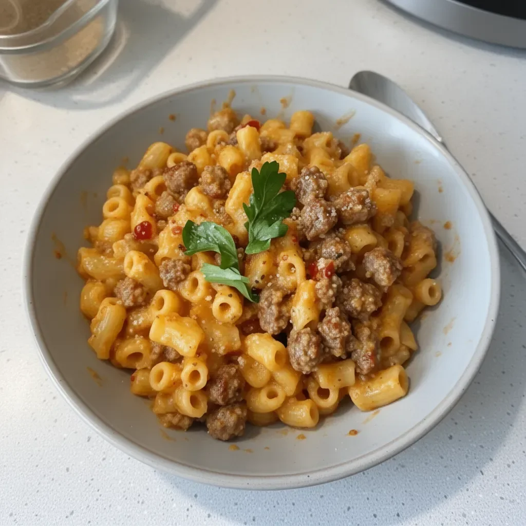 Plat de Ditalini à la Saucisse, une recette délicieuse et réconfortante