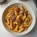 Pâtes épicées à la saucisse en une seule casserole