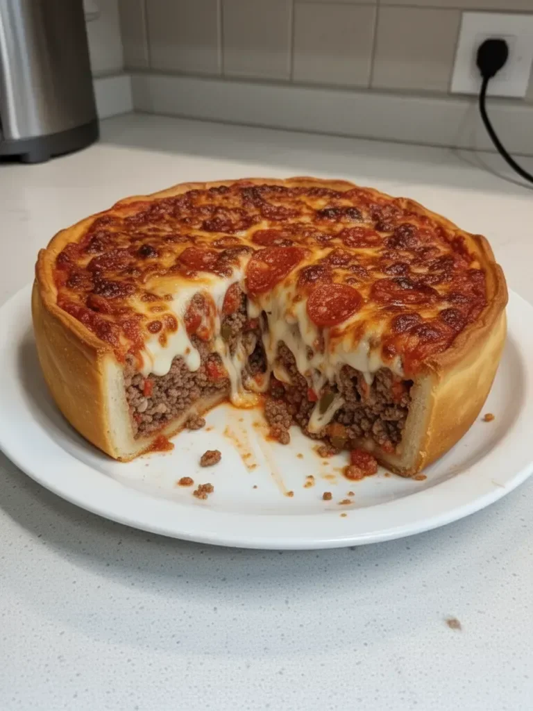 Pizza Deep Dish de Chicago Fait Maison