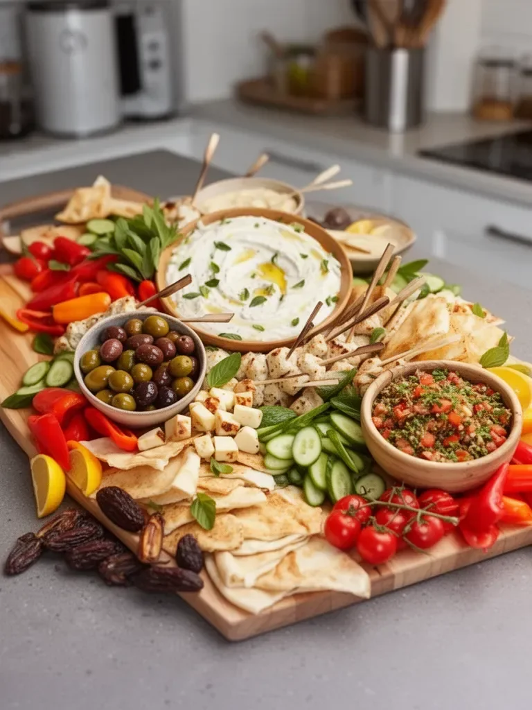 Planche repas moyen-orientale