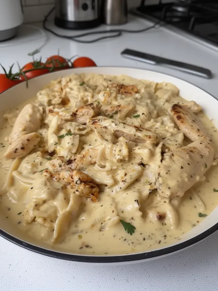 Poulet Alfredo sans produits laitiers
