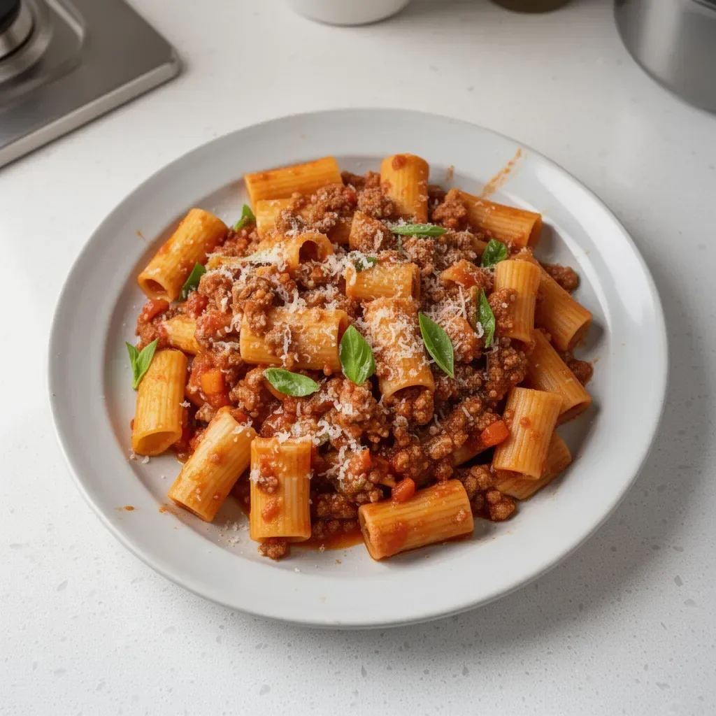 Recette de bolognaise simple faite maison avec des ingrédients frais