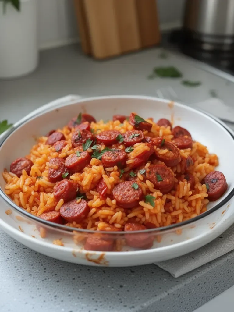 Riz au chorizo et à la tomate