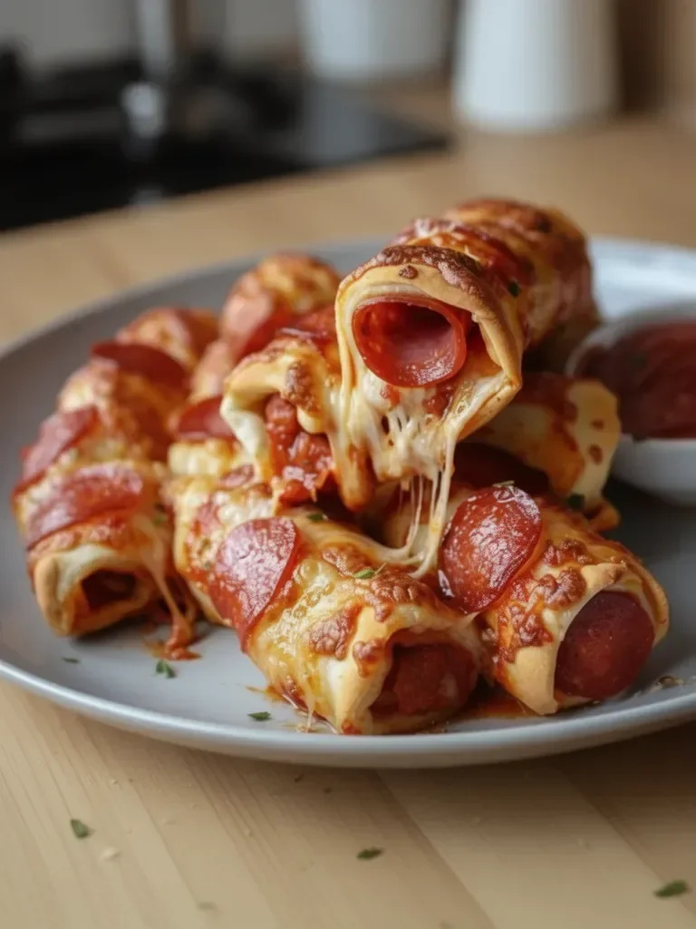 Roulés de pizza au pepperoni de 11 minutes