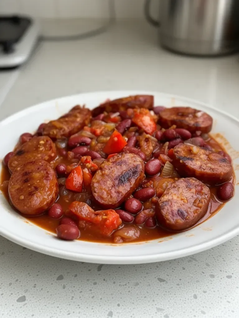 Saucisses Fumées aux Haricots Rouges