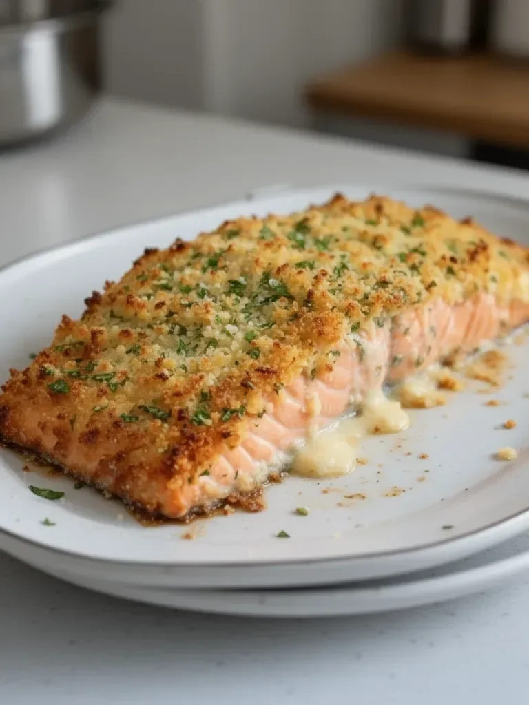 Saumon Gratiné au Parmesan Croustillant