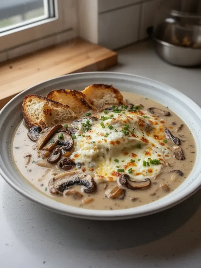 Soupe aux champignons réconfortante