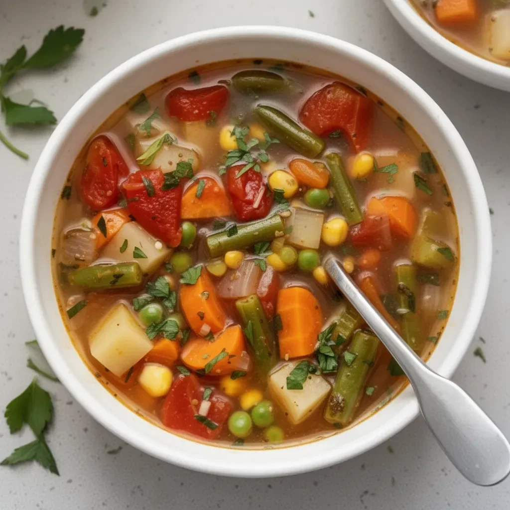 Recette simple de soupe de légumes faite maison avec des légumes frais.