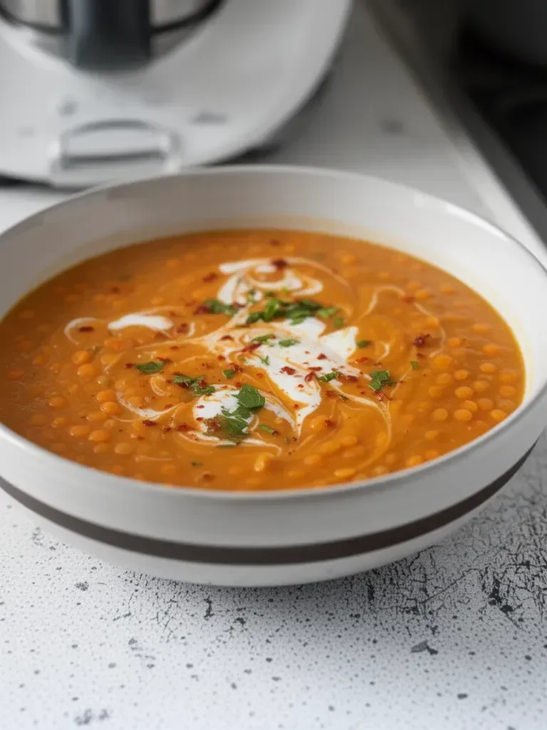 Soupe de lentilles corail au Thermomix : Recette facile