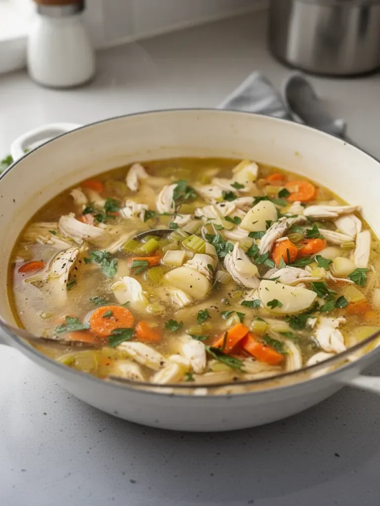 Soupe de poulet maison