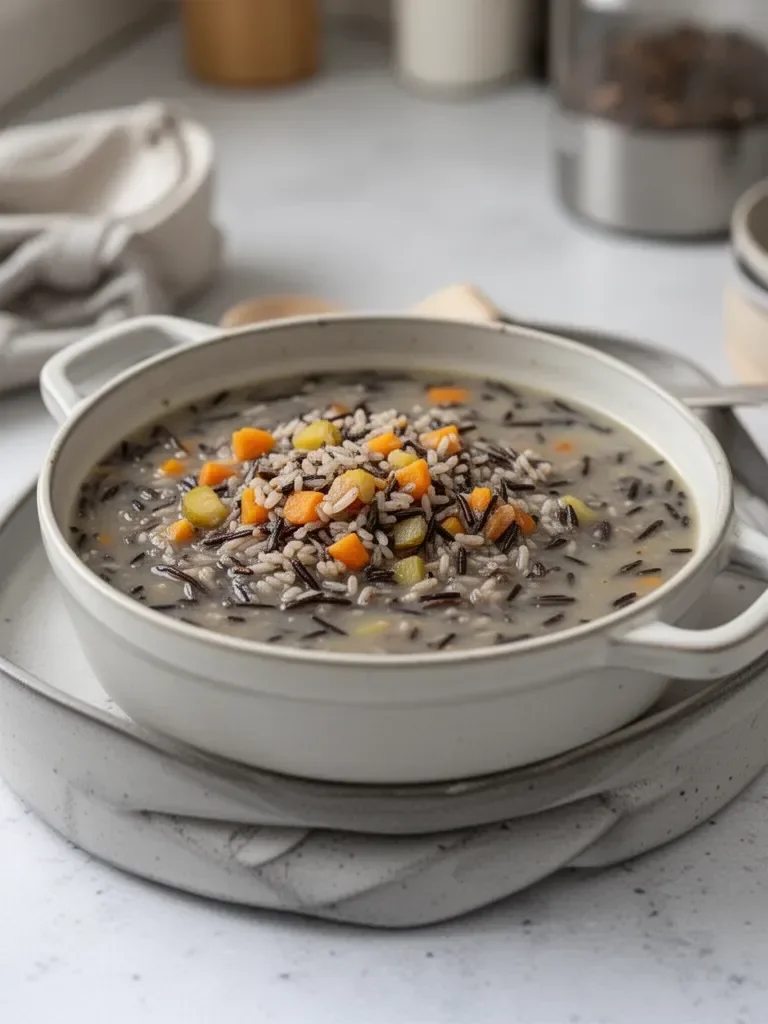 Soupe de riz sauvage automnale
