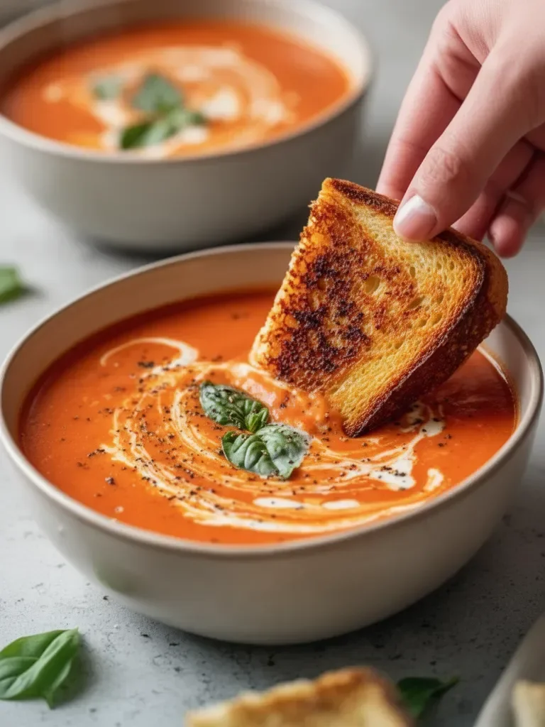 Soupe de tomates rôties réconfortante
