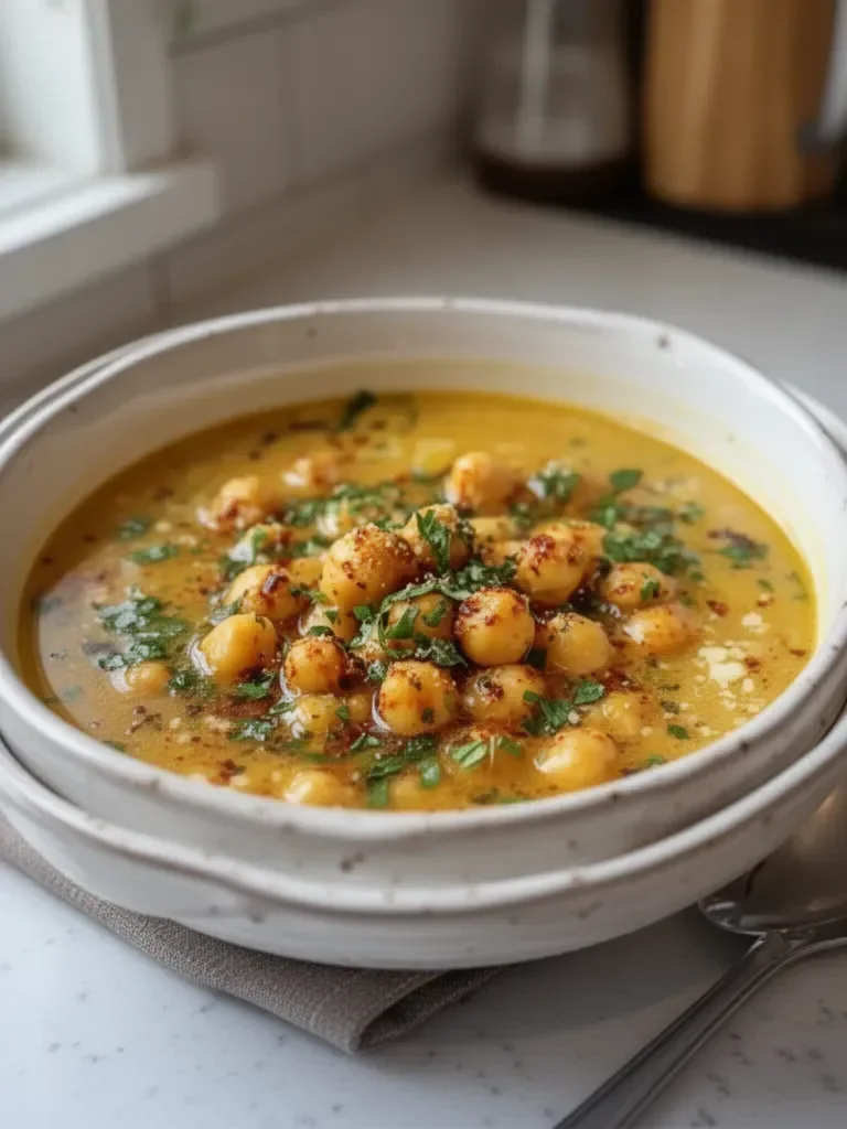Soupe grecque facile aux pois chiches