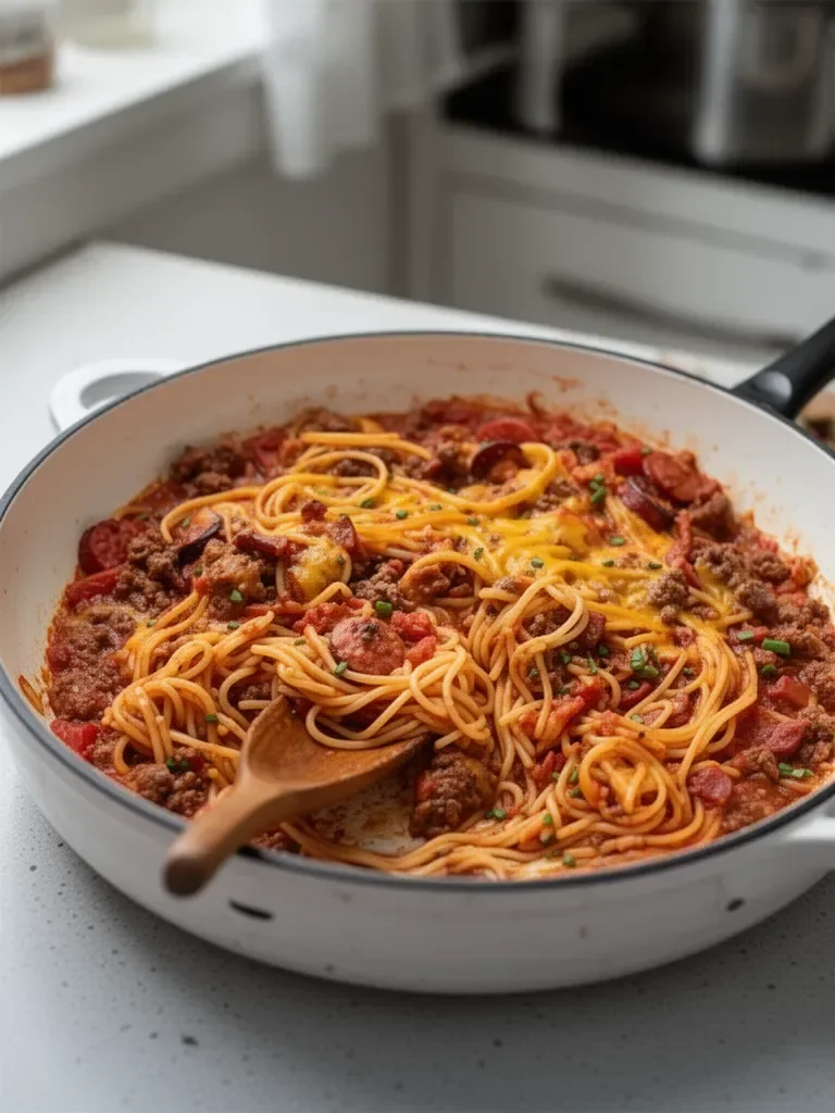 Spaghetti cowboy en une seule casserole