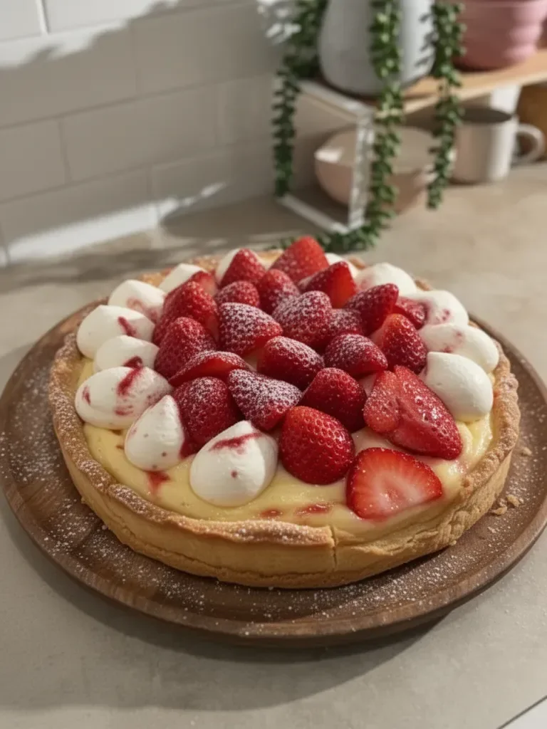 Tarte aux fraises et à la crème pâtissière