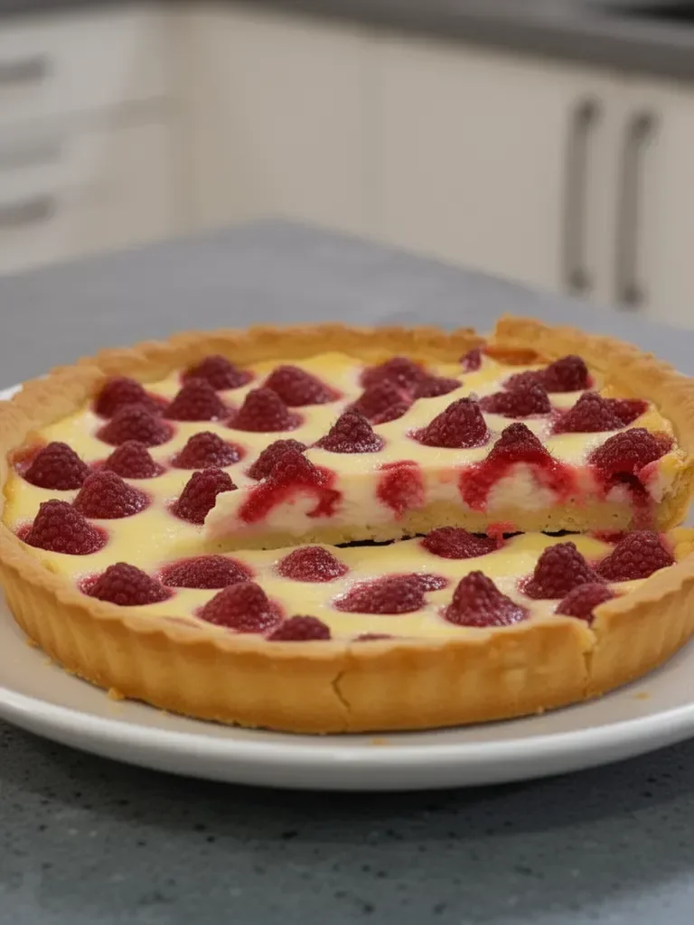 Tarte aux framboises et au mascarpone