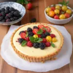 Tarte aux fruits à la crème vanillée beurrée