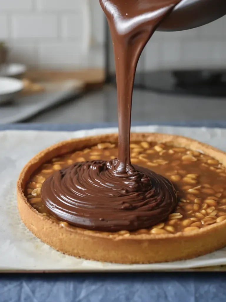 Tarte chocolat cacahuètes et caramel - Recettes