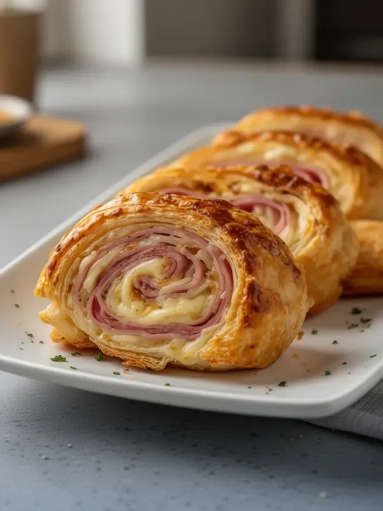 Tarte feuilletée au jambon