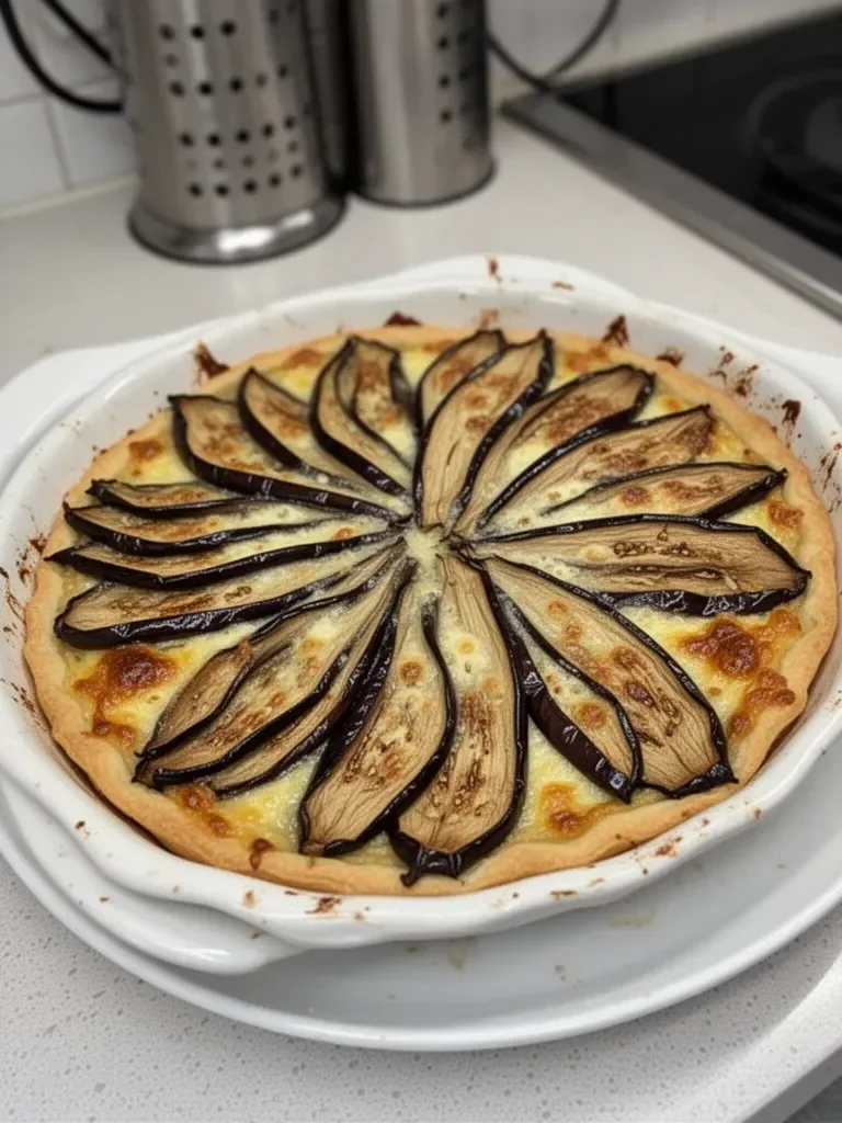 Tarte fleurs d'aubergine
