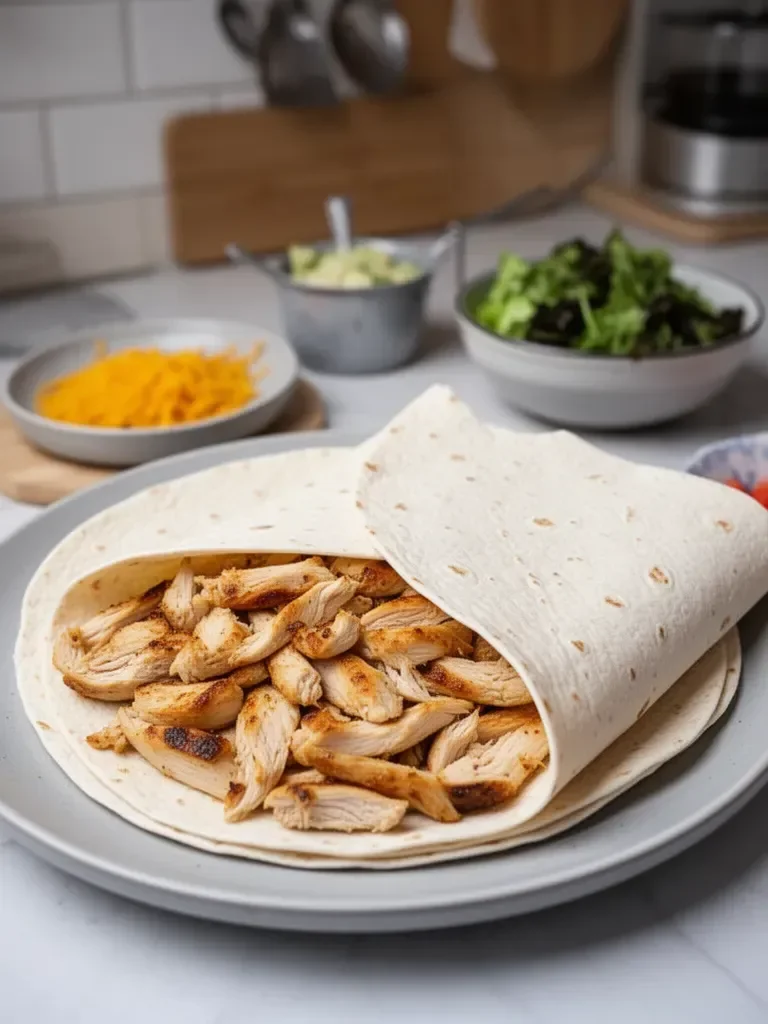 Wrap de poulet sain