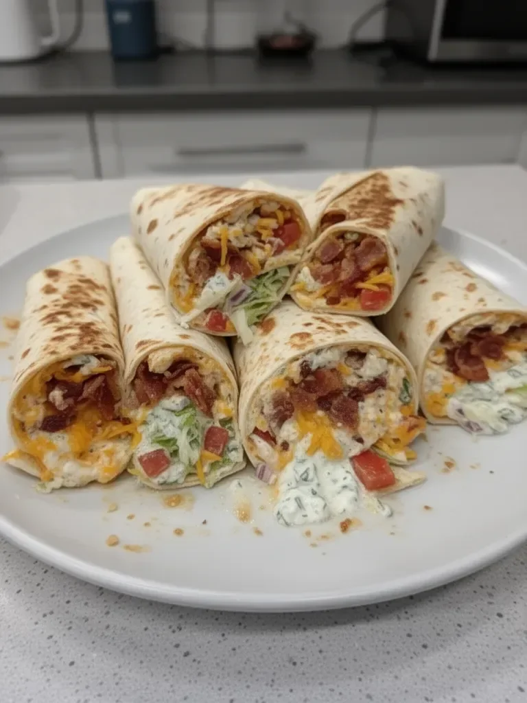 Wraps au fromage, bacon et ranch