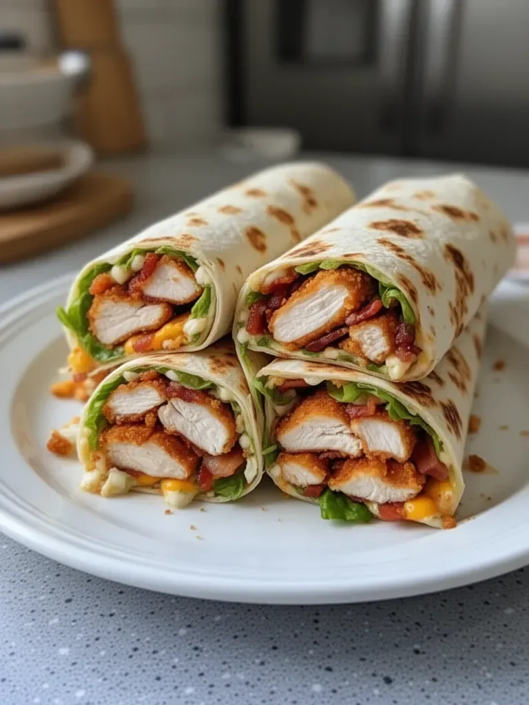 Wraps de Poulet Bacon Croustillants