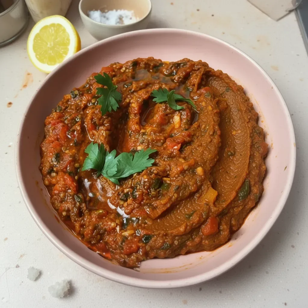 Recette de zaalouk marocain à base d'aubergines et tomates