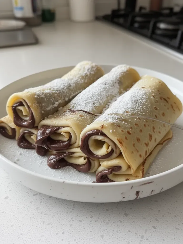 Roulés de crêpes au Nutella 4 Roulés de crêpes au Nutella