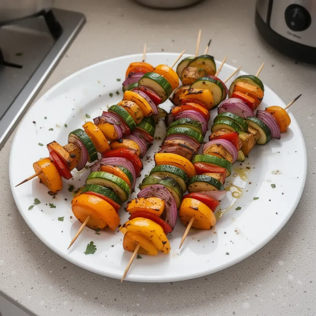 Delicious grilled vegetable skewers for a vibrant summer meal.