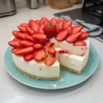 Cheesecake au citron vert et aux fraises (sans cuisson)