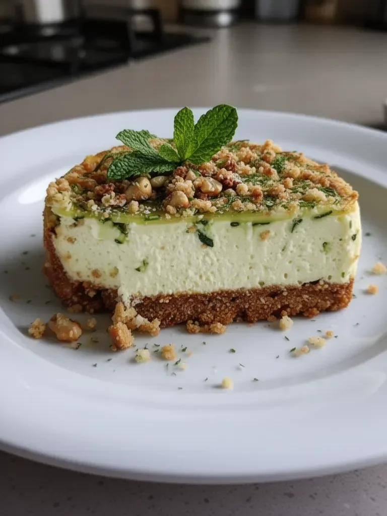 Cheesecake salé aux courgettes et menthe