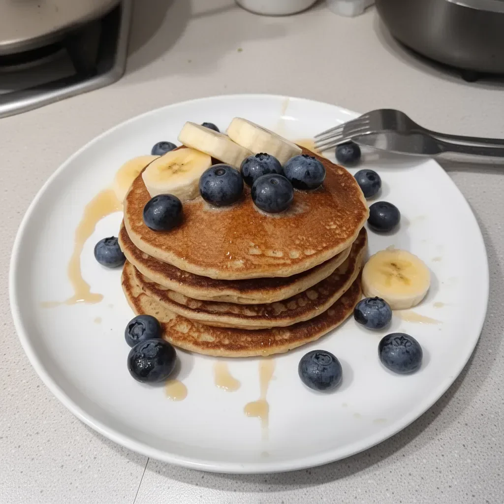 Crêpes à la banane garnies de tranches de banane et de chocolat