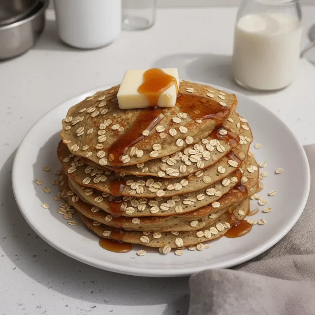 Crêpes à la farine d'avoine garnies de fruits et de miel