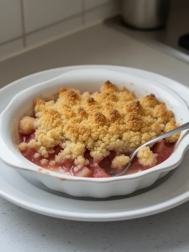Crumble de rhubarbe