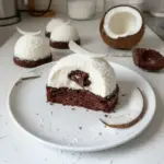 Dôme de noix de coco avec pâte à tartiner au chocolat
