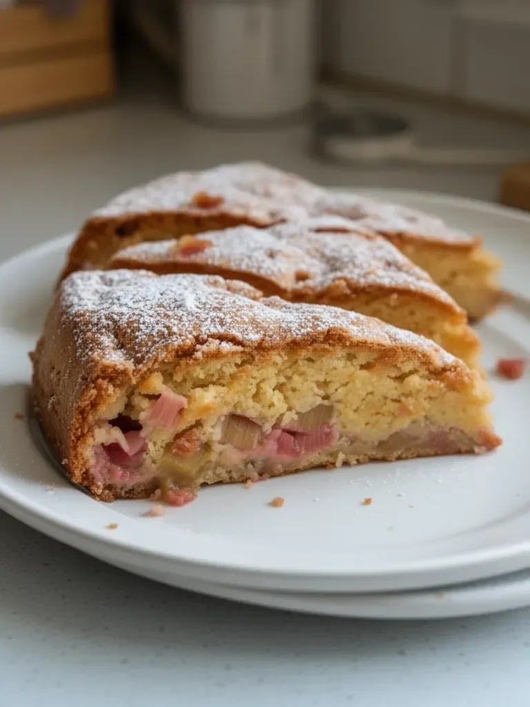 Gâteau à la rhubarbe norvégienne