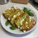 Gâteau de courgette, feta et basilic