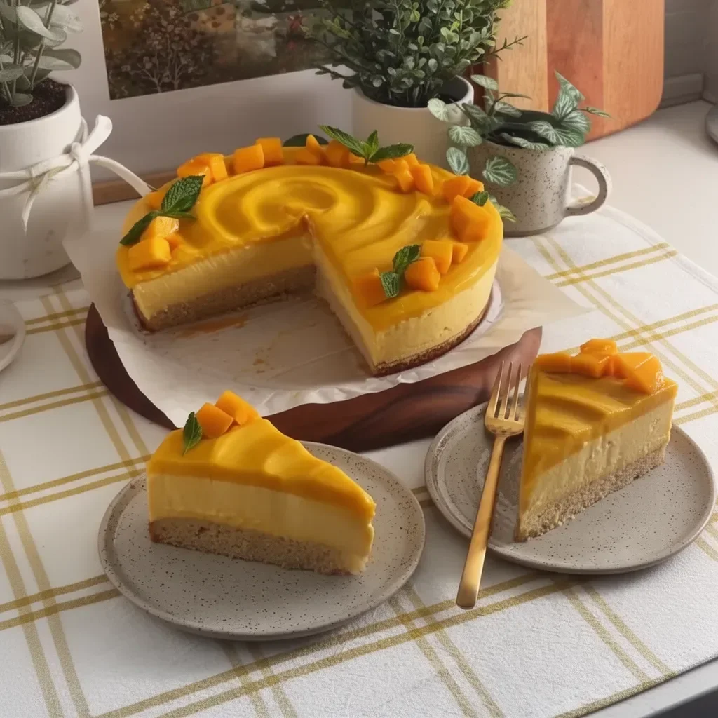 Gâteau Mousse à la Mangue, un dessert léger et savoureux