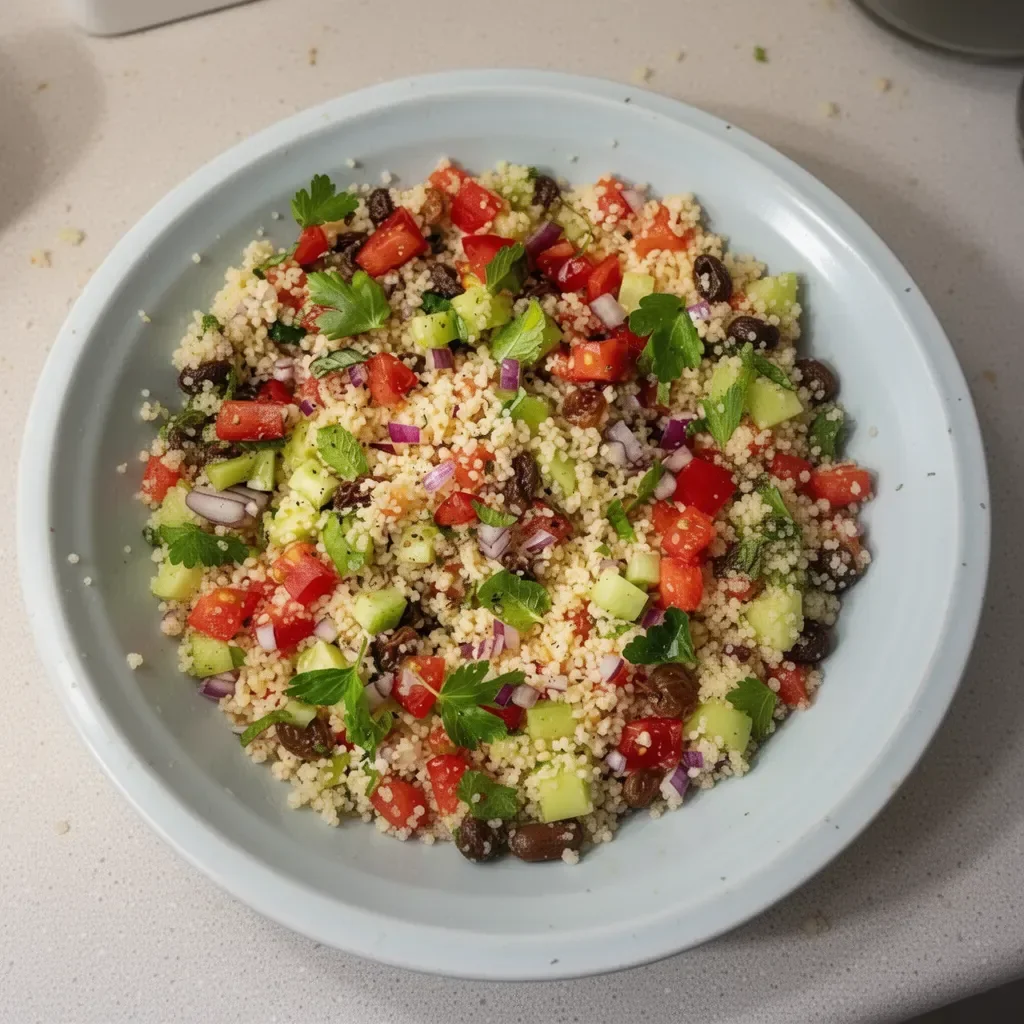 Salade de taboulé à la française avec légumes frais et persil