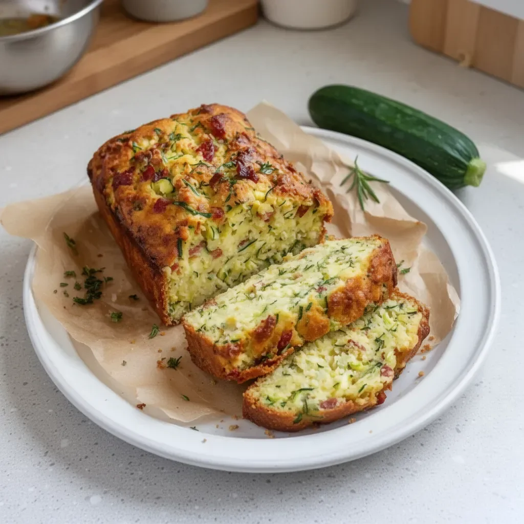 Gâteau à la courgette moelleux avec des garnitures délicieuses