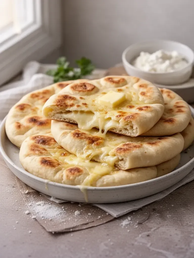 Naans Moelleux au Fromage