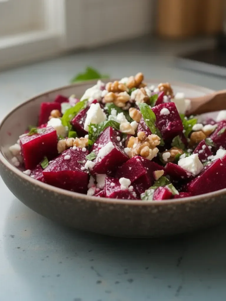 Ravivez Vos Papilles avec cette Recette Époustouflante de Salade de Betteraves aux Noix et Feta