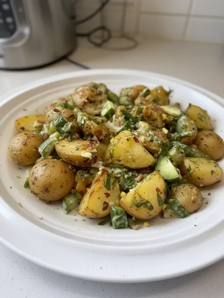 Recette de salade de pommes de terre rôties