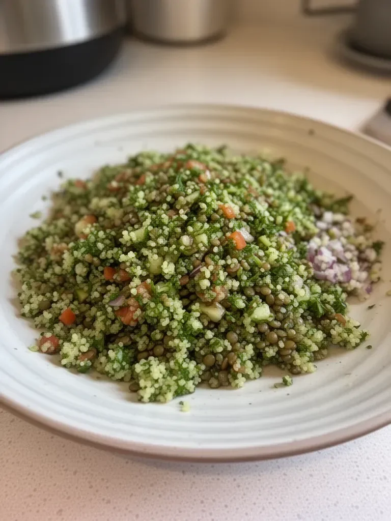 Salade de taboulé aux lentilles