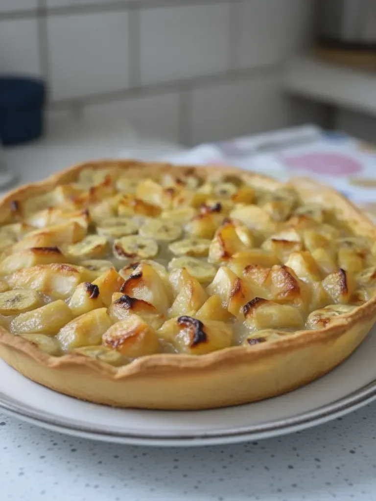 Tarte à la rhubarbe et à la pomme